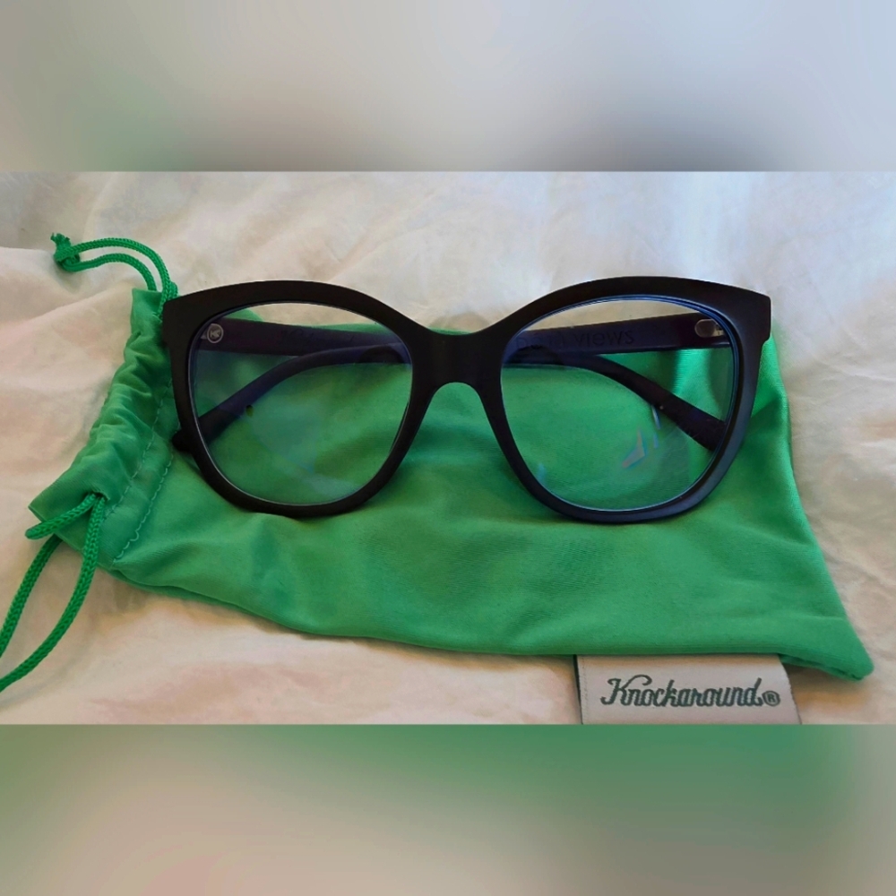 EUC Knockaround Deja Views Blue Light Glasses w/ Lens Pouch